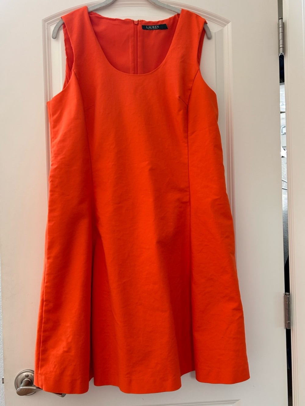 Lauren Ralph Lauren scoop neck Shift A Line Dress. Preppy. Classic. Cotton. SZ16